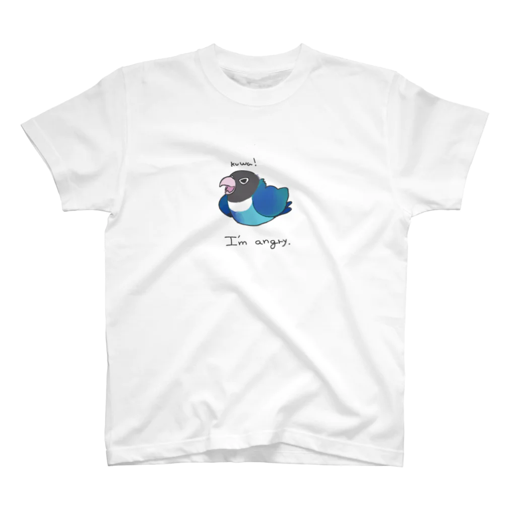 おりすの巣のアングリーラブバード　ハーフサイダーボタンインコ Regular Fit T-Shirt