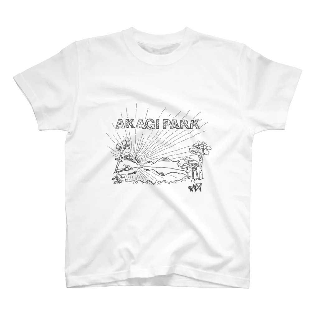 Too fool campers Shop!のAKAGI★park01(黒文字) スタンダードTシャツ