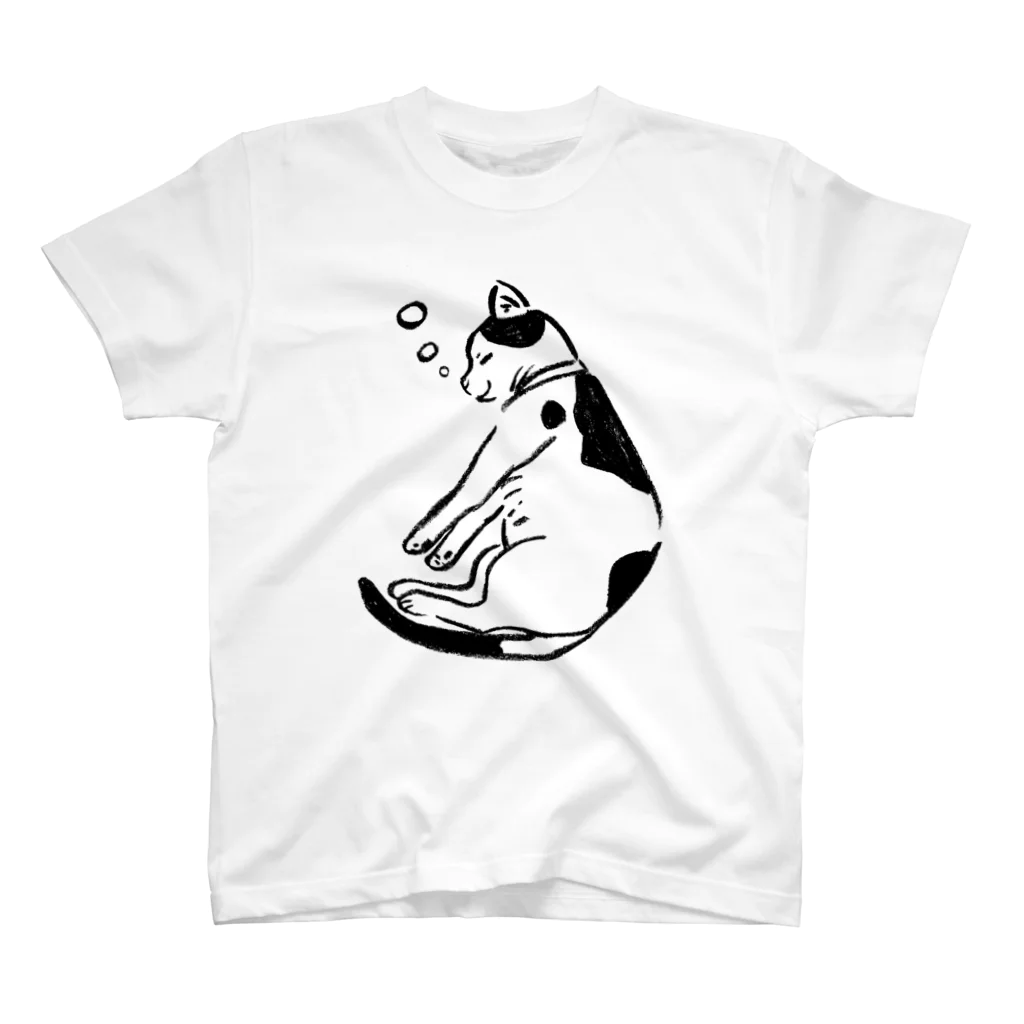 ofuton catのI love sleeping!両手をのびーっと伸ばすにゃんこ トートバッグ スタンダードTシャツ