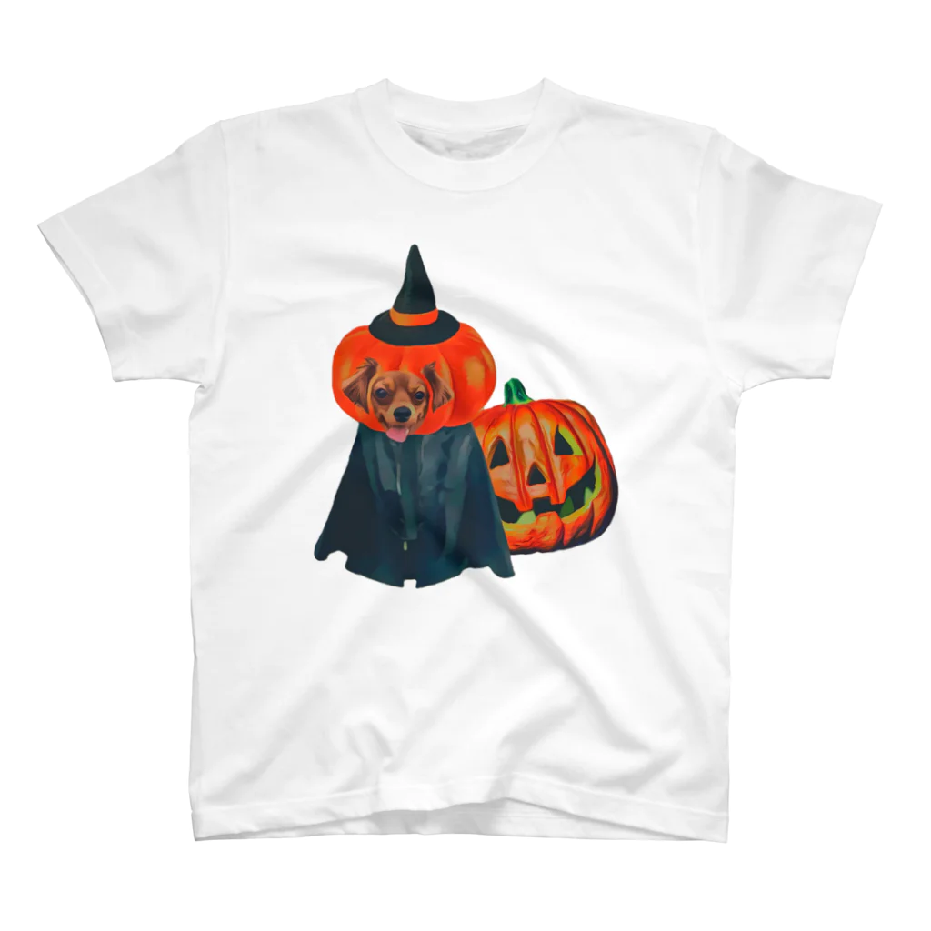 雑コラうちの子グッズのハロウィン犬🐶4 スタンダードTシャツ