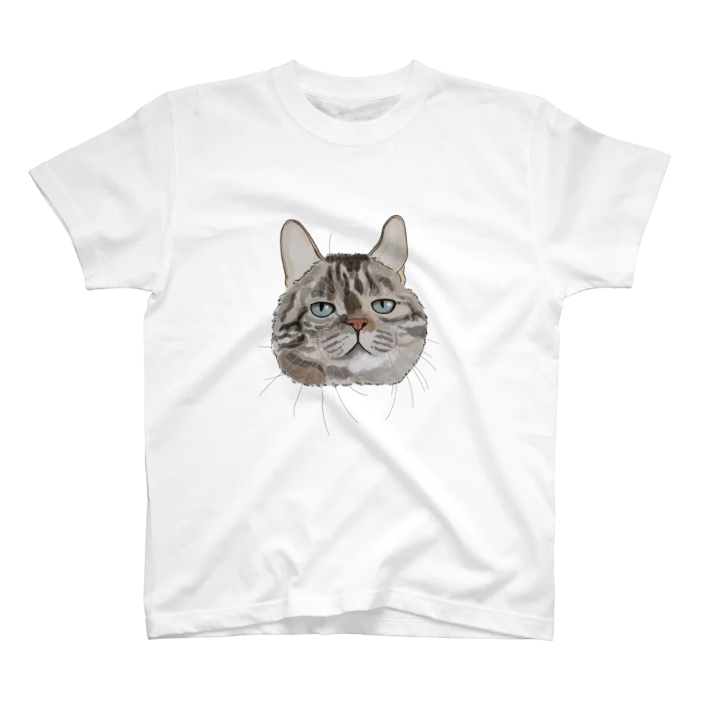 カナタ　フタバのキジトラ柄の猫 Regular Fit T-Shirt