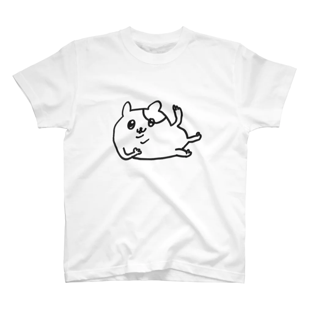 伊藤萌果のカオス屋さんのねころびはむちゃん スタンダードTシャツ