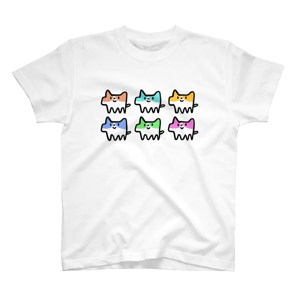 うつぼショップ！のからふるどっぐ3x2 スタンダードTシャツ