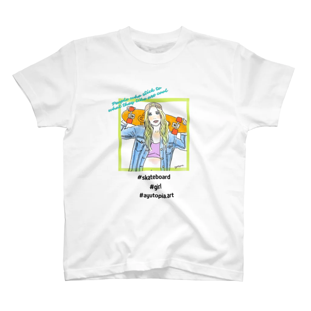 ayutopiaのスケートボードgirl Regular Fit T-Shirt