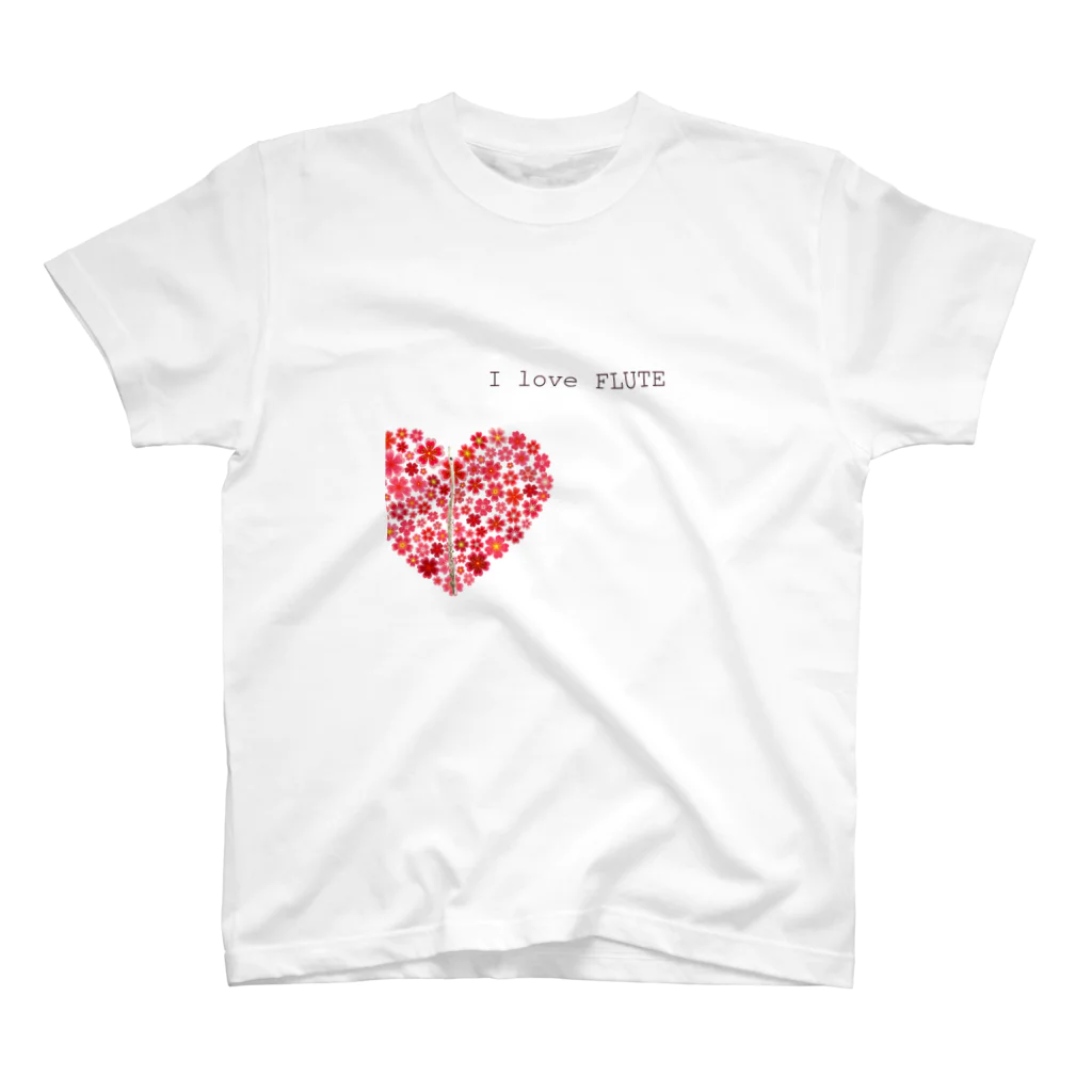 Momo SakuraのI love FLUTE　フルートTシャツ スタンダードTシャツ