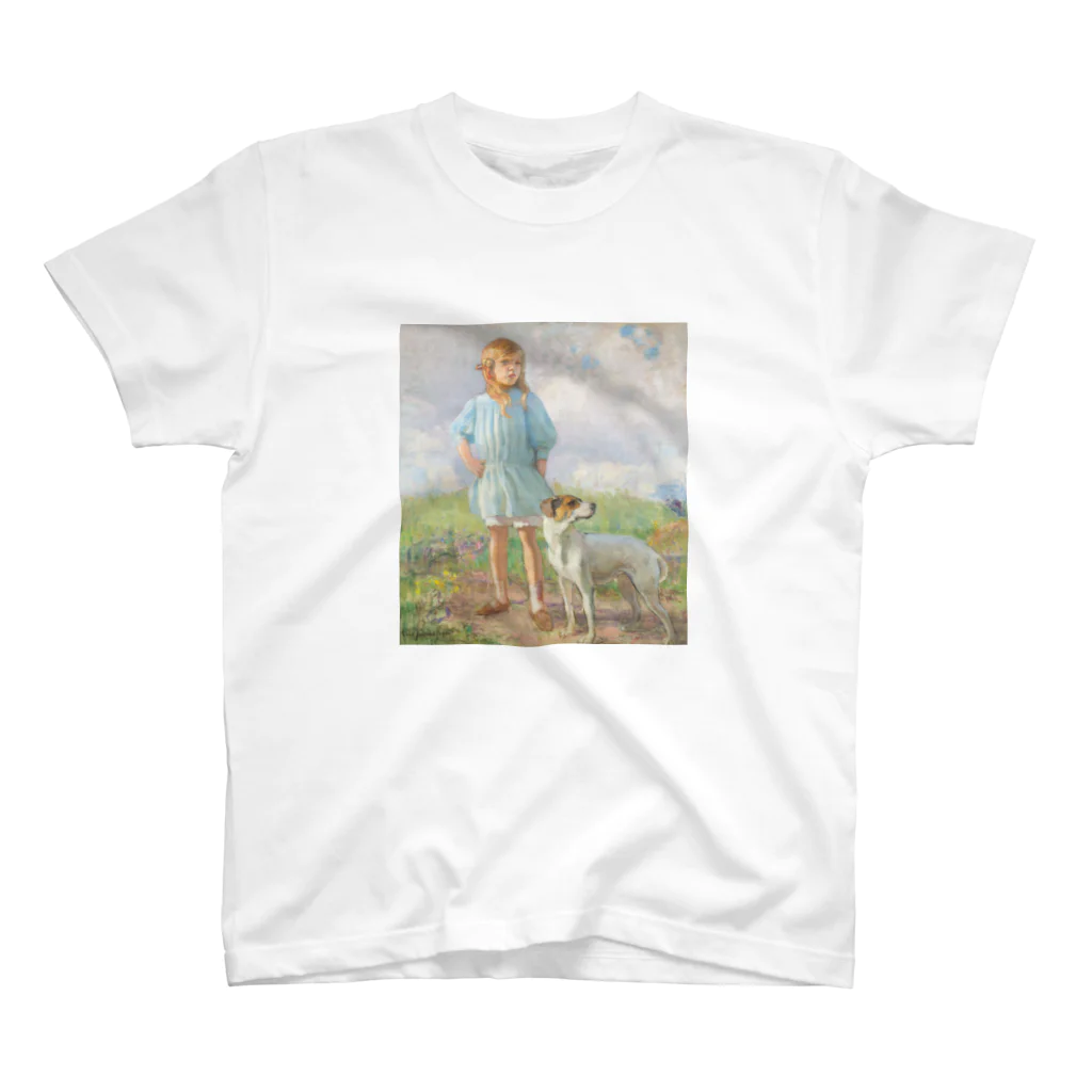 kaigaのエーロ・ヤルネフェルト 「少女と犬」 （1910） スタンダードTシャツ