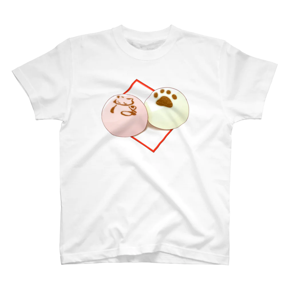 いろはにゃんこ堂のいろはにゃんこさんの紅白まんじゅう スタンダードTシャツ