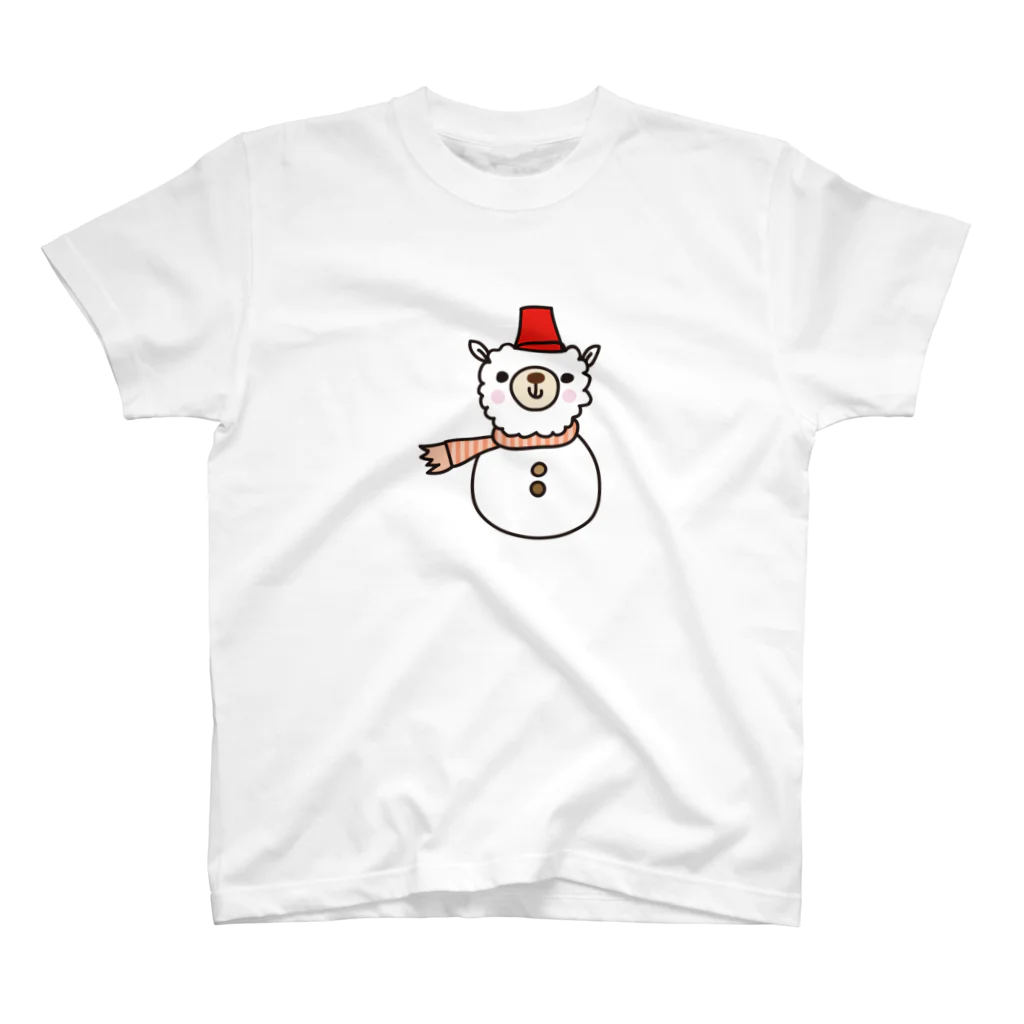 kikoのAlpaca's snowman スタンダードTシャツ