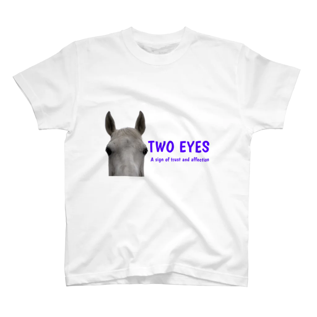 HorseSpaceTsumugiのぶーちゃまのTWO EYES Regular Fit T-Shirt