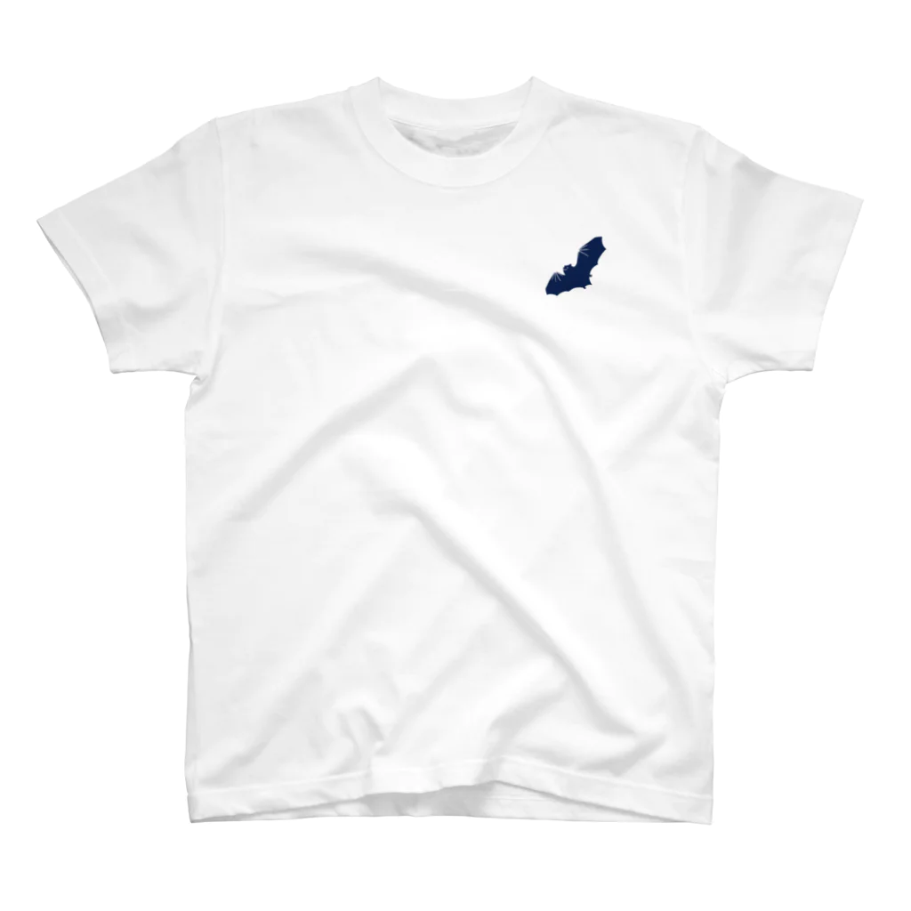 雲雀商店のヤモリとフキ（藍色） スタンダードTシャツ