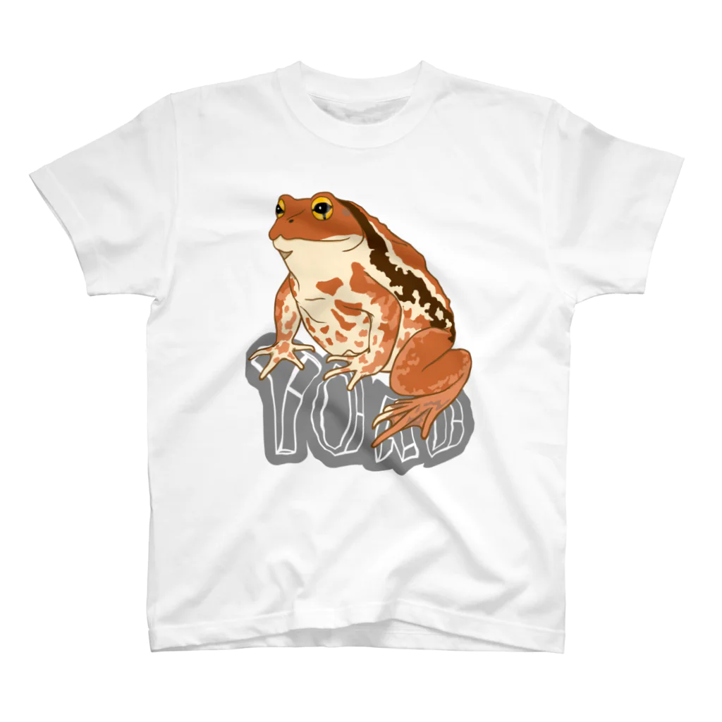 LalaHangeulのTOAD (ヒキガエル) 英字バージョン スタンダードTシャツ