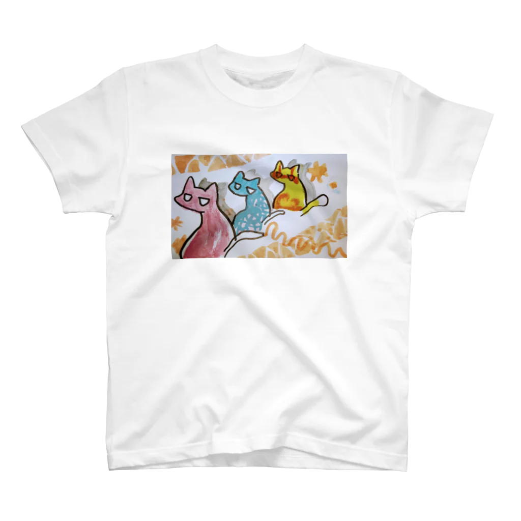 _ai_ai_ai_の白目くちなし猫 スタンダードTシャツ