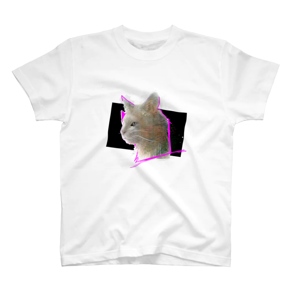 翡翠アキラの紫陽猫 Regular Fit T-Shirt
