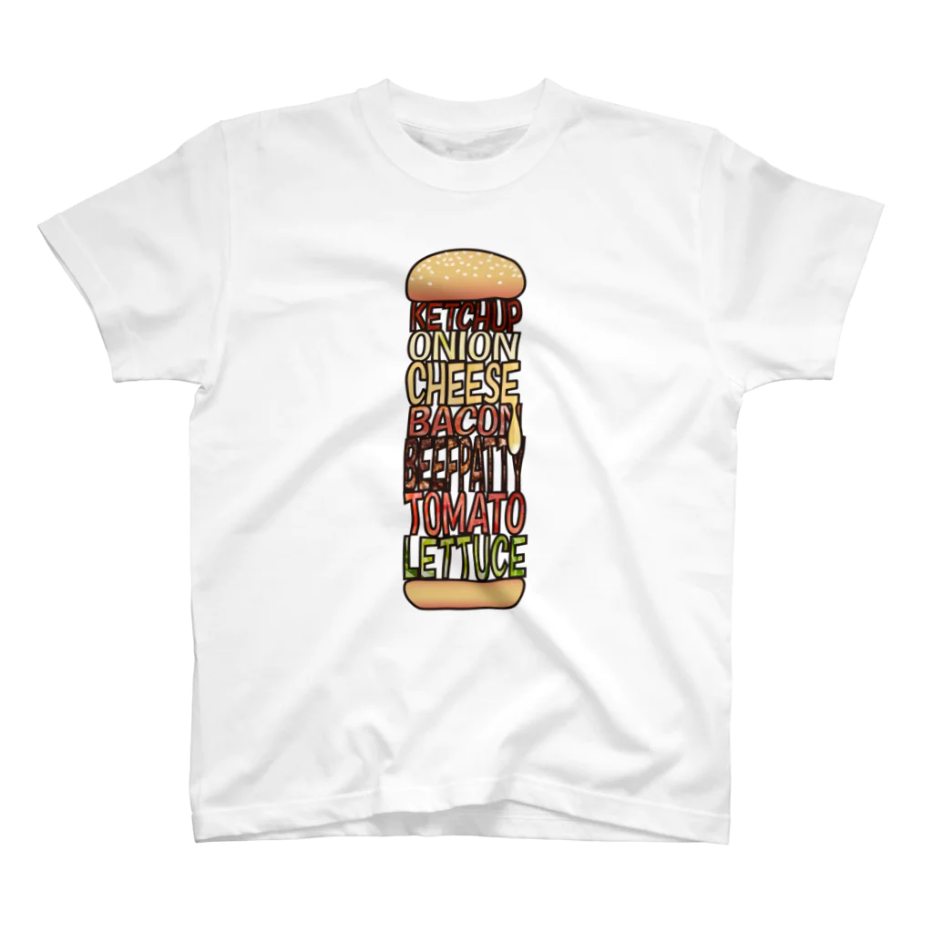 daddy-s_junkfoodsのTOWER BURGER Regular Fit T-Shirt