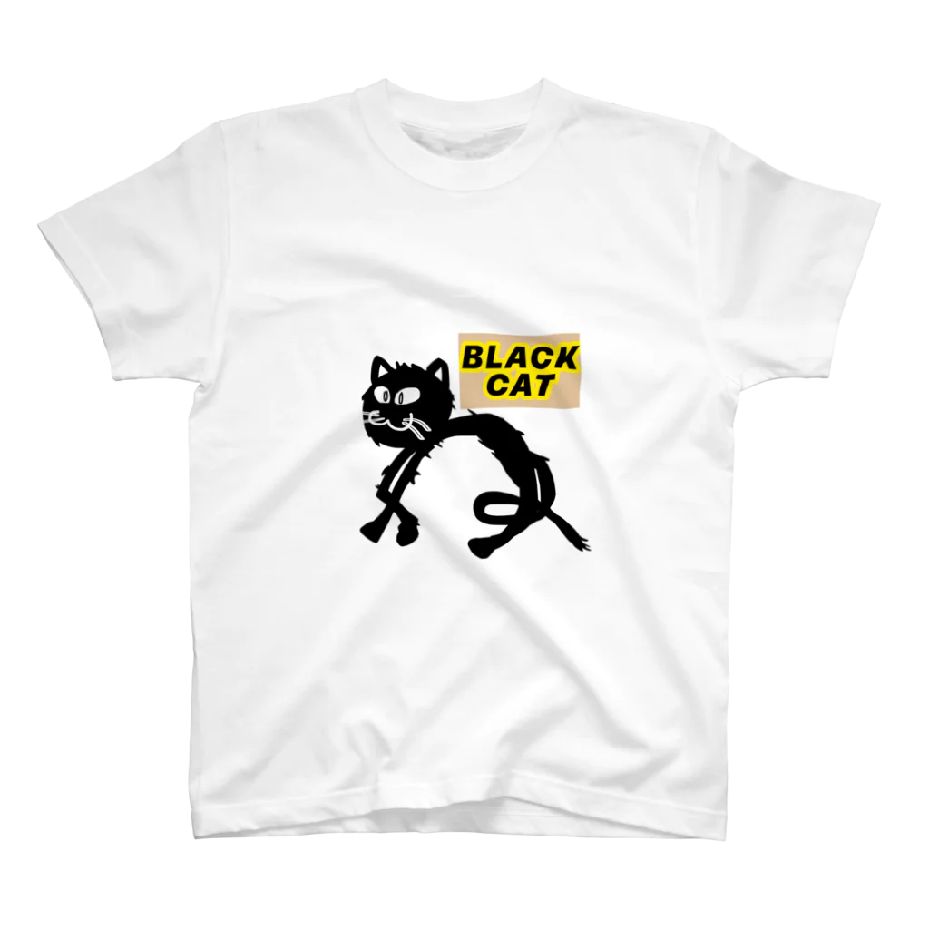 SEVEN-5-Ｇの BLACK  CAT Regular Fit T-Shirt