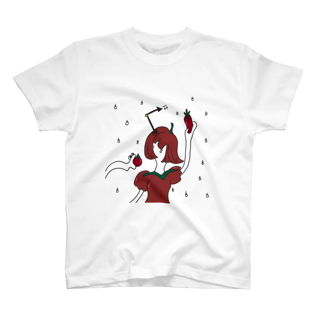 ほらをた娘🦈ྀི🎈のほらをた娘のトマトちゃん スタンダードTシャツ