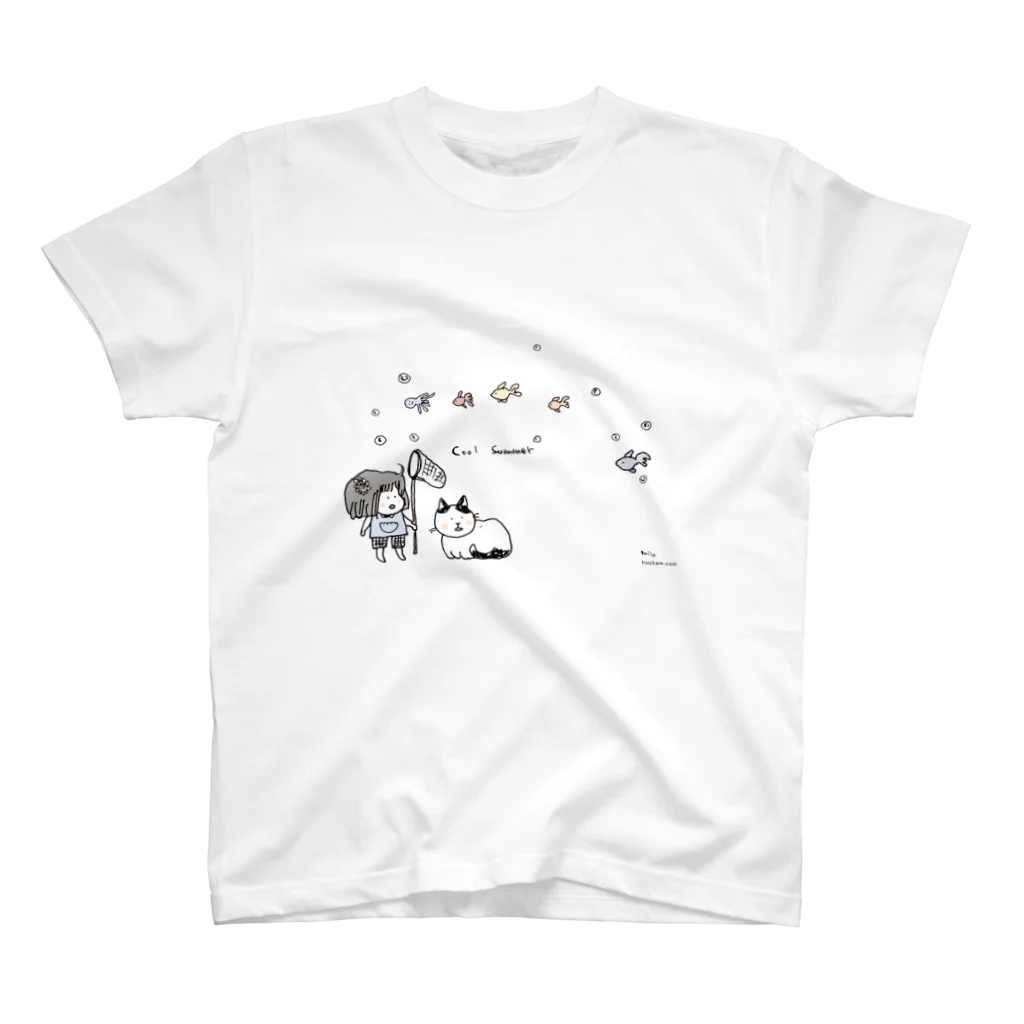 ほっかむねこ屋（アトリエほっかむ）の晴れ時々きんぎょ スタンダードTシャツ