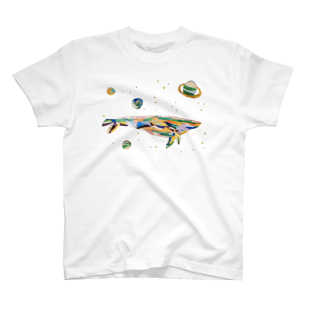 【全盲の絵描き】オバケのタムタムの【全盲の絵描き】colorful whale 背景なし スタンダードTシャツ