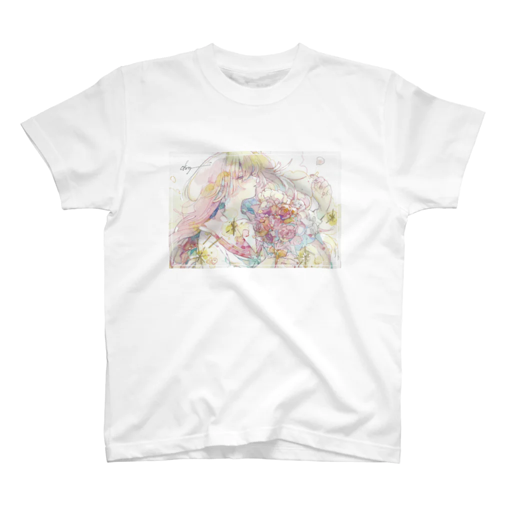 オカユウリ.okayuuriの色めく線 スタンダードTシャツ