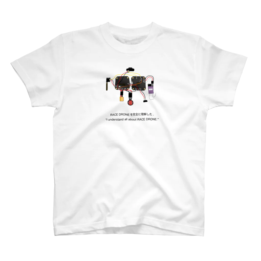 nu’s collectionのRACE DRONE HAMUTARO-01 geek ver. Regular Fit T-Shirt