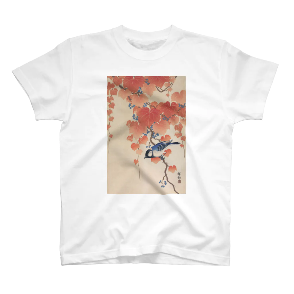 寿めでたや(ukiyoe)の蔦に四十雀 スタンダードTシャツ