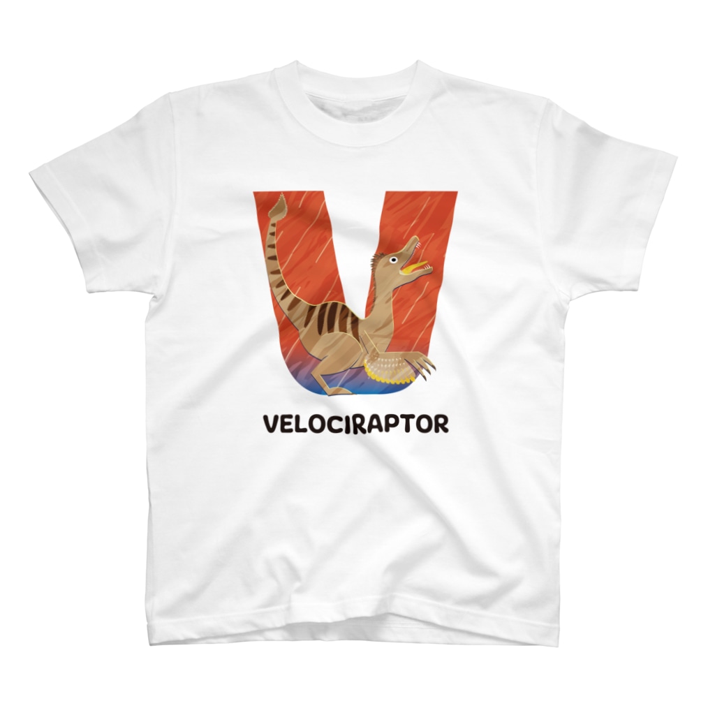tawtawのAlphabet Animals - VELOCIRAPTOR Regular Fit T-Shirt
