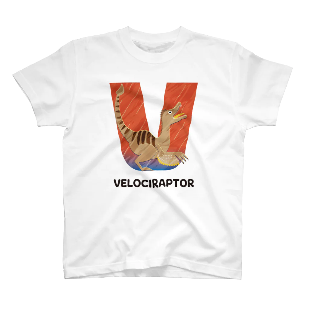 tawtawのAlphabet Animals - VELOCIRAPTOR スタンダードTシャツ