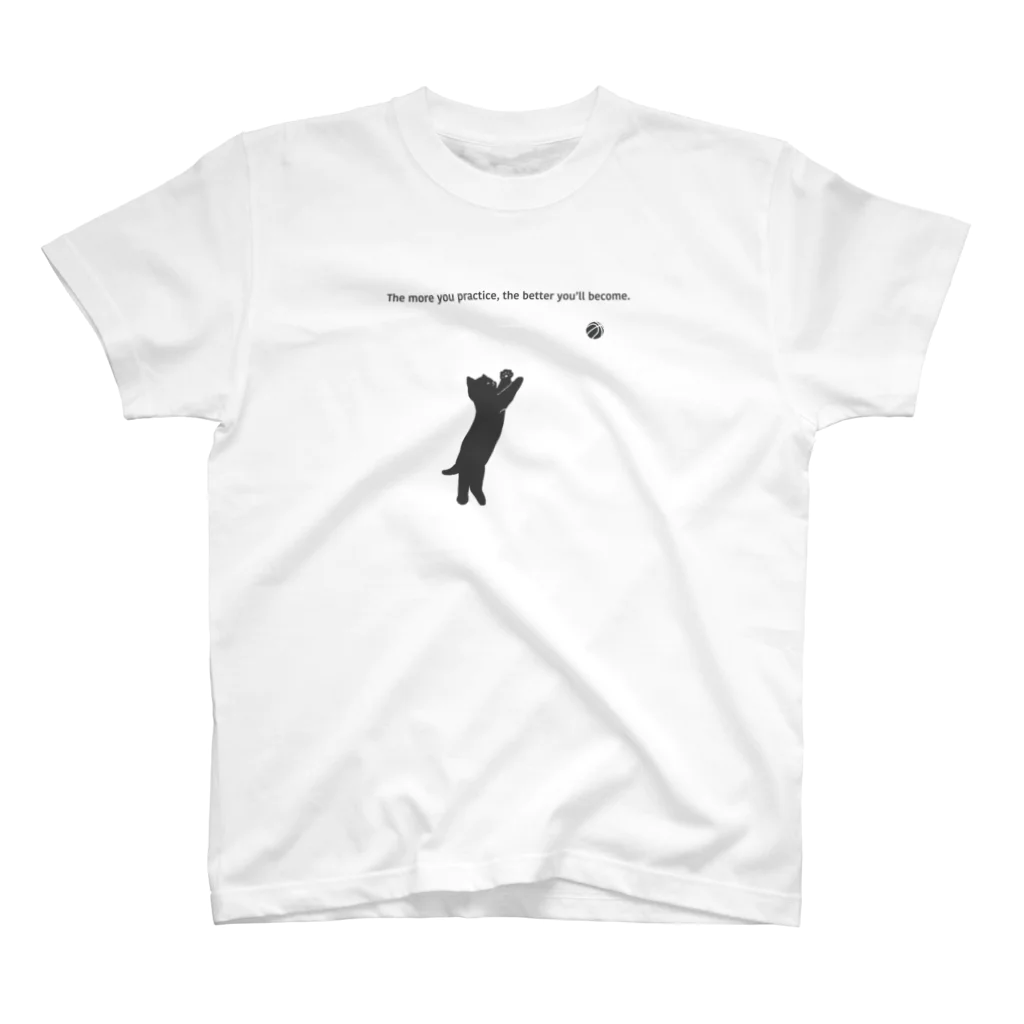 kiki25のバスケットボール選手(黒ねこ) 1 スタンダードTシャツ