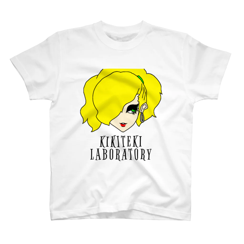 KIKITEKI_LABORATORYのPONITE GAL 黄 × 黄緑 スタンダードTシャツ