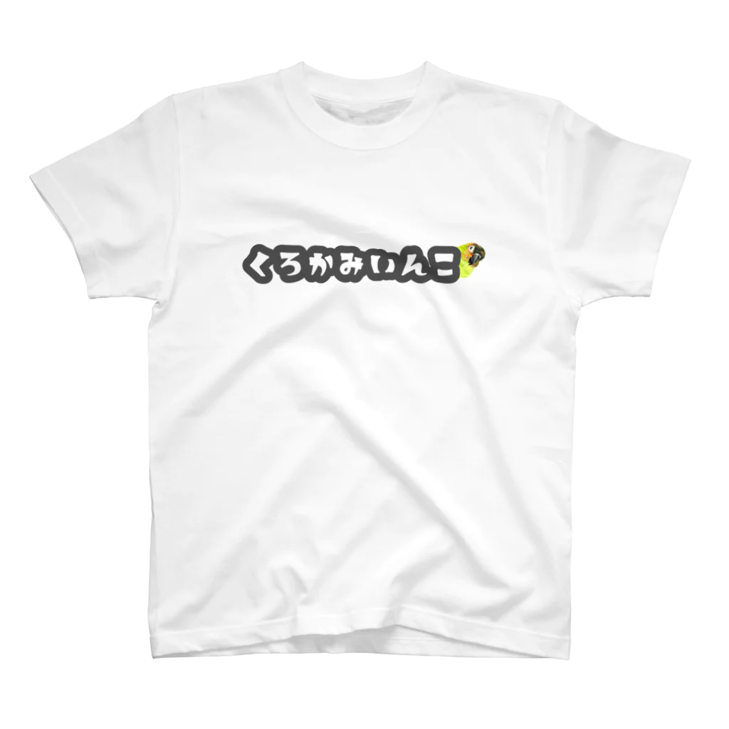 mariechan_koboの024 クロカミインコ チラリ GY Regular Fit T-Shirt