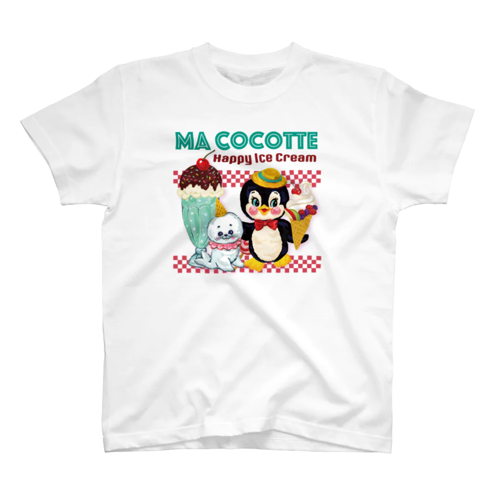 　Ma cocotte （まここっと）のハッピーアザラシ Regular Fit T-Shirt