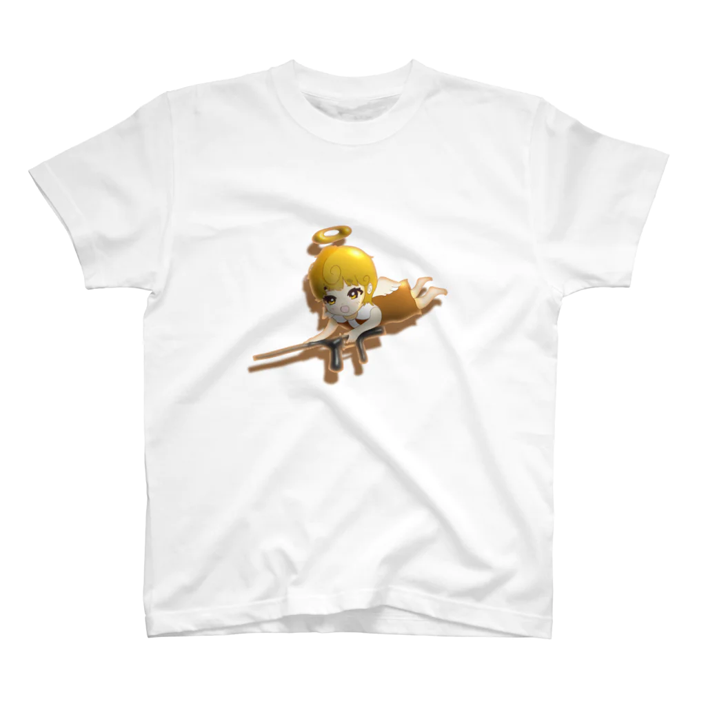 happy-maruの天使✖︎ライフル Regular Fit T-Shirt