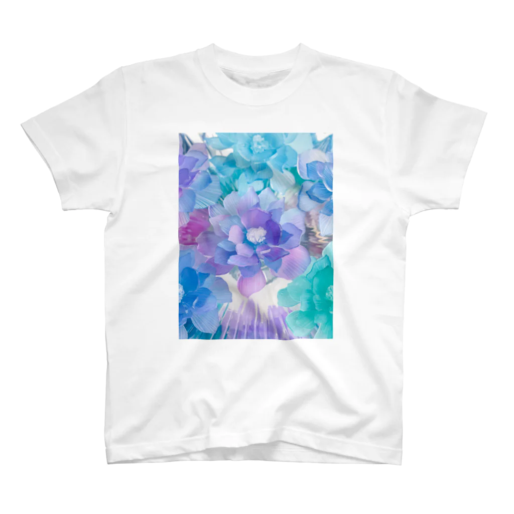 しばさおり jasmine mascotの紫の花 Regular Fit T-Shirt