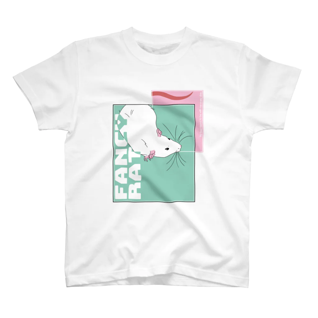 YaMa-Rat.のネズミがかわいいすき■白 Regular Fit T-Shirt