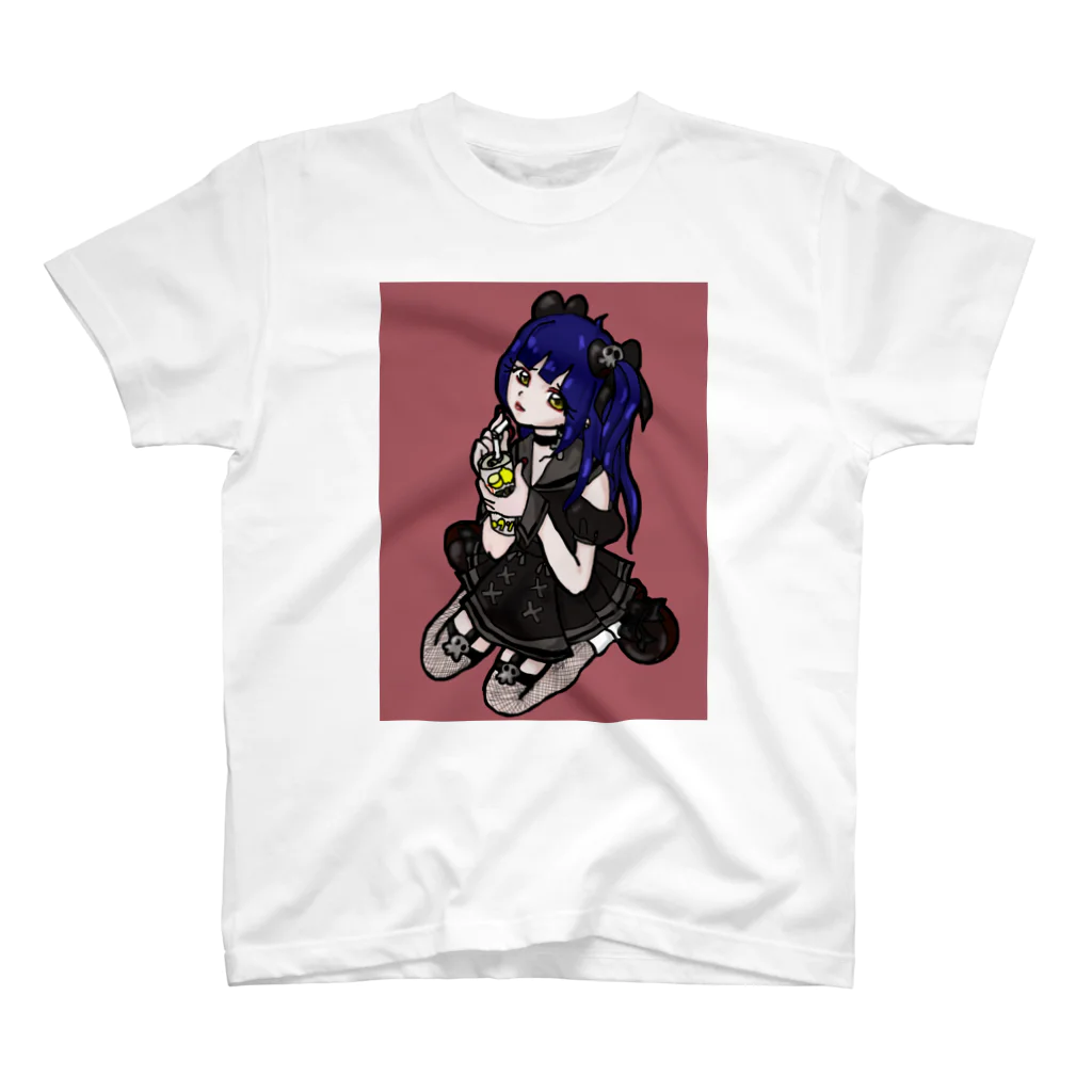 あやしいおばさん くろまめさんの○ュアアルコール（ス○ゼロ）ダスティーピンク スタンダードTシャツ