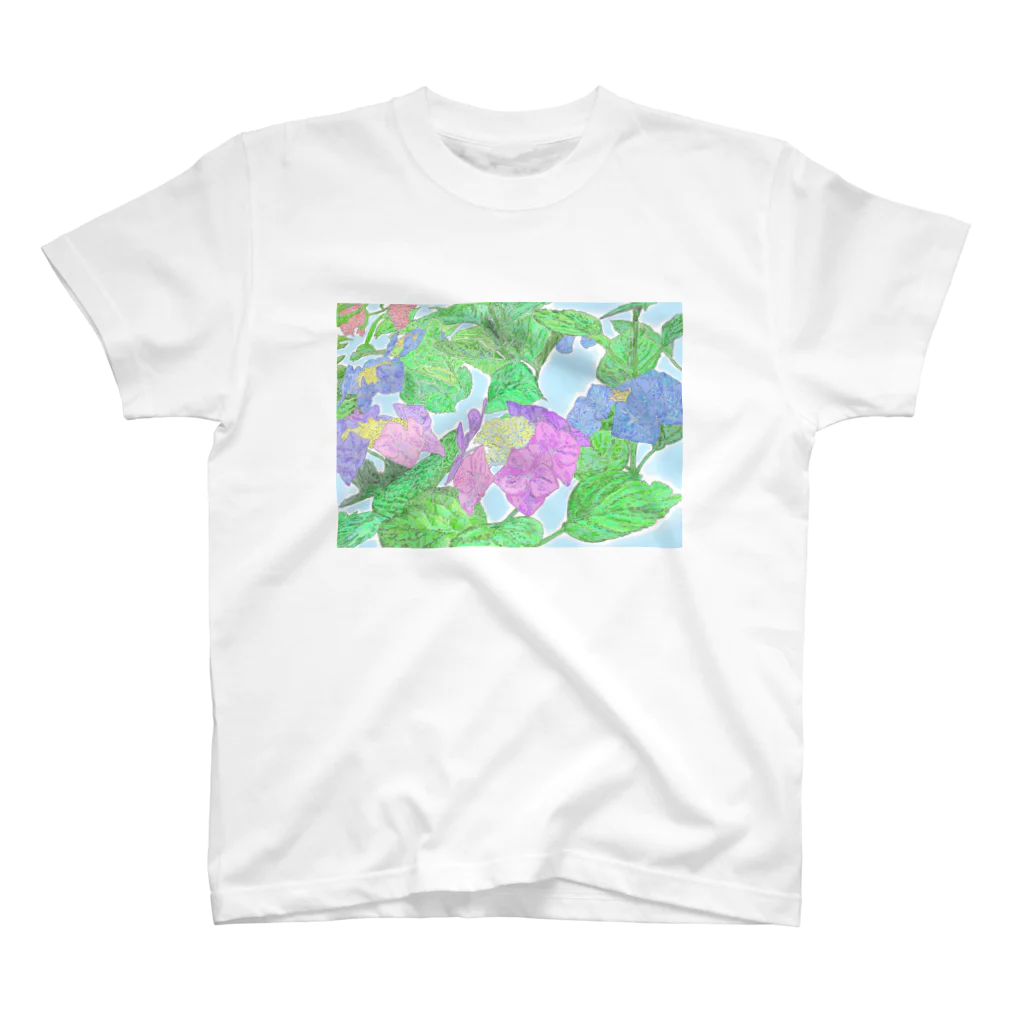 niwatsukinoの紫陽花（あじさい） スタンダードTシャツ