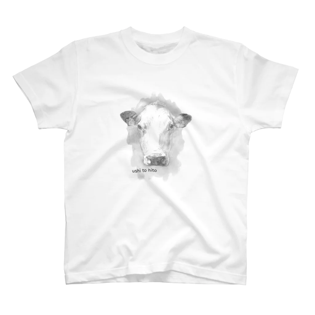 ushi to hitoのshiro-ushi(mono) Regular Fit T-Shirt