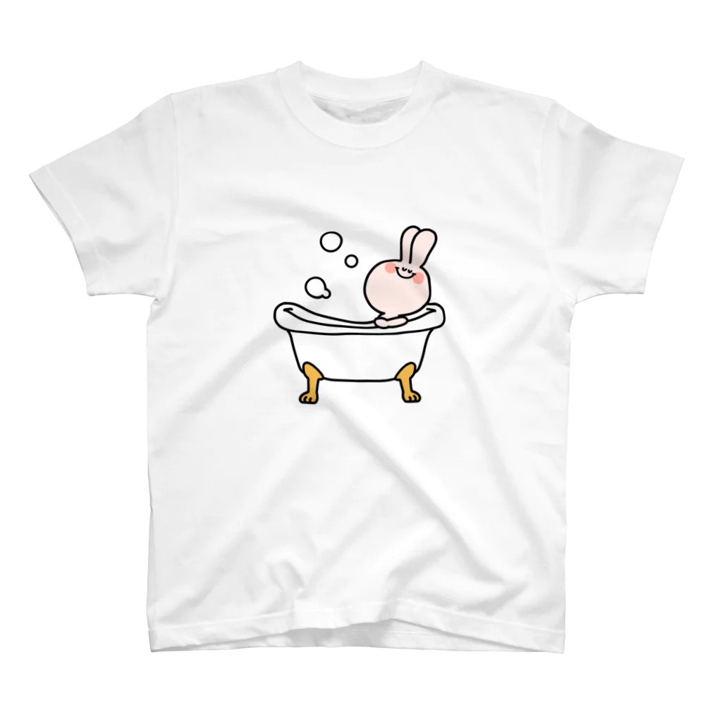 ふじやぎのBath Timeうさぎ スタンダードTシャツ