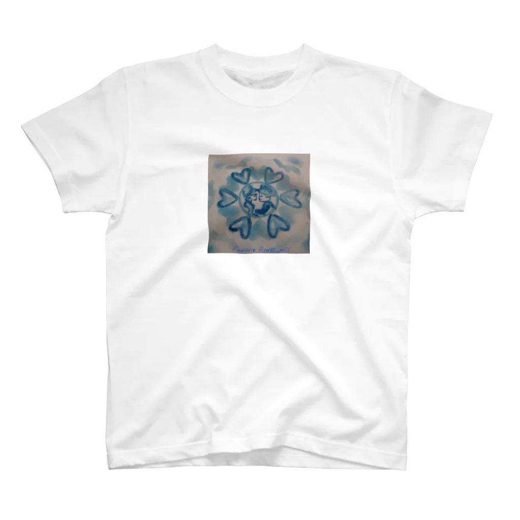 flower_millのデルフト焼き風　仲良し　fuwari_flower_mill スタンダードTシャツ