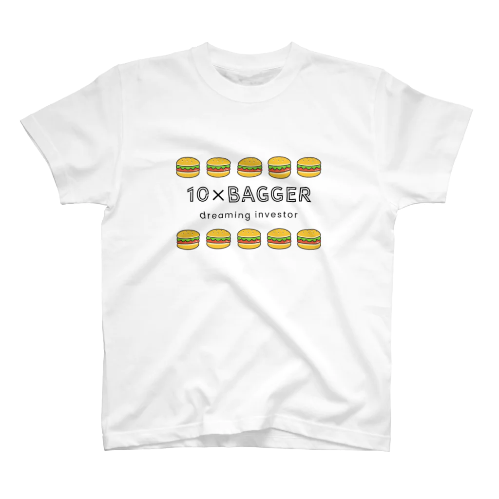 投資株クラTシャツSUZURI店の10×BAGGER（Tシャツ･パーカー）（投資・株クラのデザイン） スタンダードTシャツ