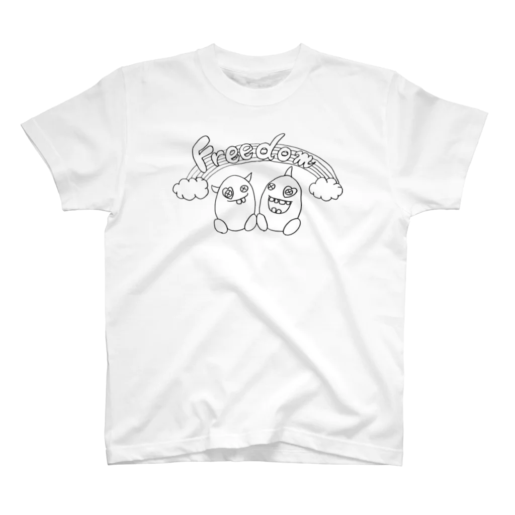 子育て応援隊ぱれっと！shopのフリフリちゃんとダムダムくん Regular Fit T-Shirt