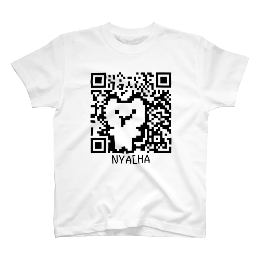 BOOCHA&NYACHAのQRにゃーちゃ、 スタンダードTシャツ