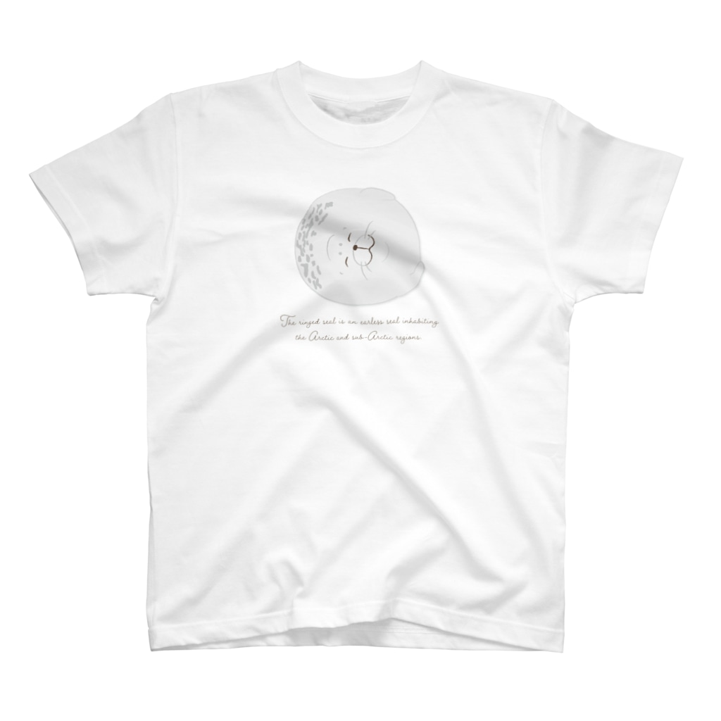 chiho_seal_shopのスヤスヤ ワモンアザラシ sleeping ringed seal Regular Fit T-Shirt