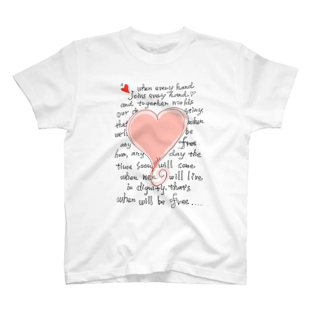 brand-new Somethingのfeel-free-Heart Regular Fit T-Shirt