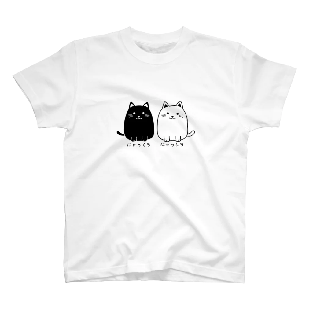 ADKS-SHOPのにゃっくろ＆にゃっしろ スタンダードTシャツ