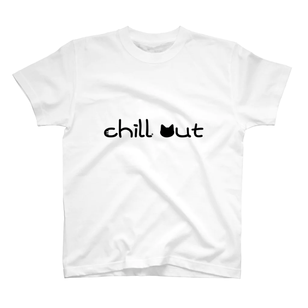 учк¡✼*のchill out(黒文字ver.) スタンダードTシャツ