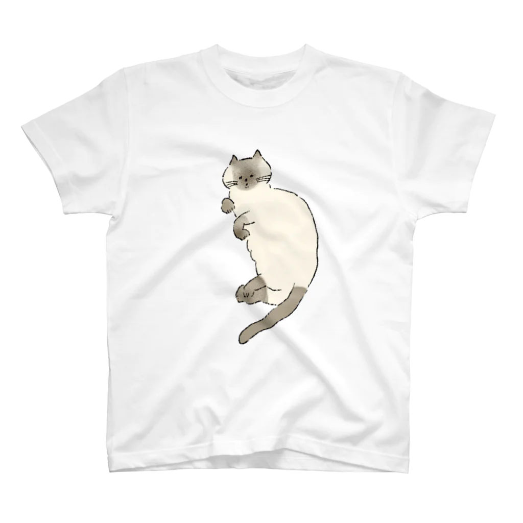 boorichanのくつろぐねこ_005 Regular Fit T-Shirt