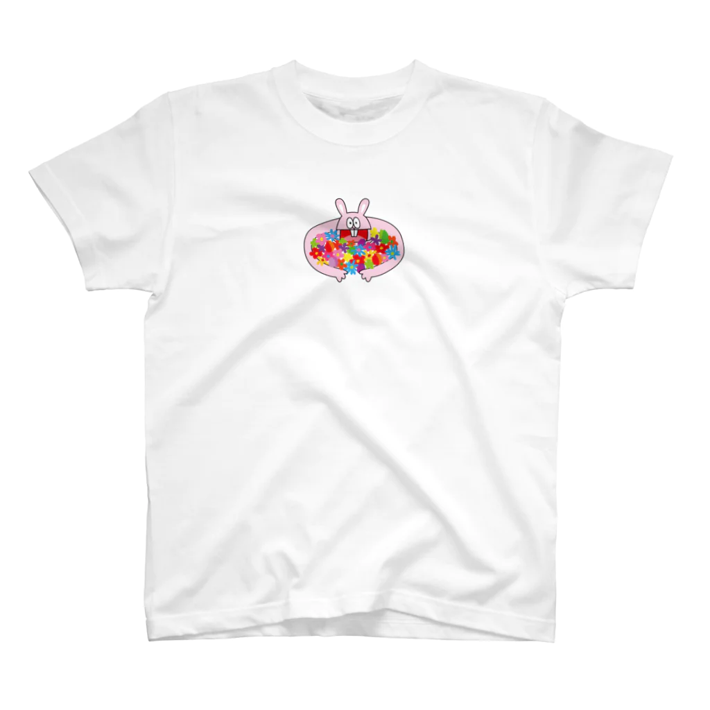 mmm no mのピョンちゃん（花束） スタンダードTシャツ