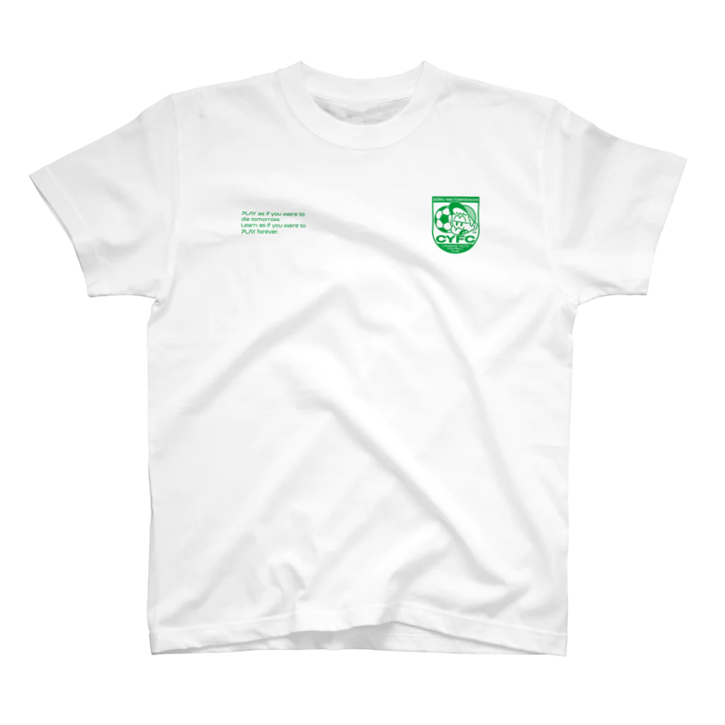 マチダタケルのSUZURIのお店のCYFC | CROSSING YOUTH FOOTBALL CLUB スタンダードTシャツ