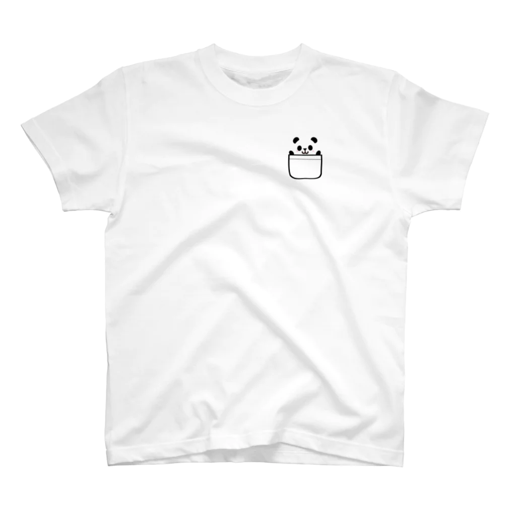 えいこせんせいの「にこにこパンダ」のポケットにこにこパンダ（ポケにこパンダ） Regular Fit T-Shirt